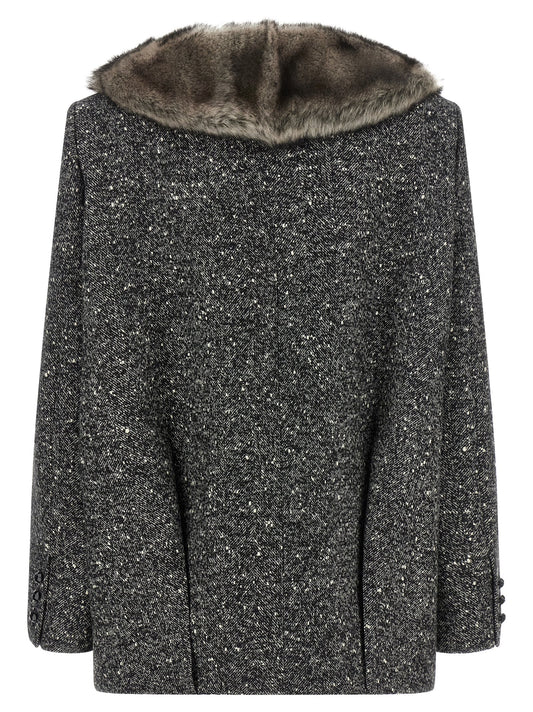 Valentino Garavani Bicolor Virgin Wool Coat