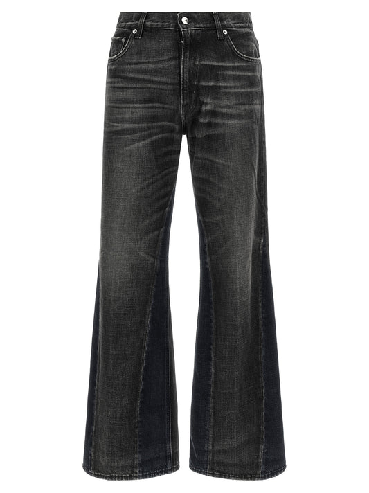 Haikure Gray Cotton Flared Jeans