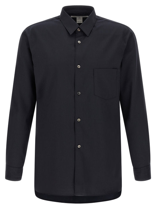 Comme Des Garçons Blue Polyester Blouse