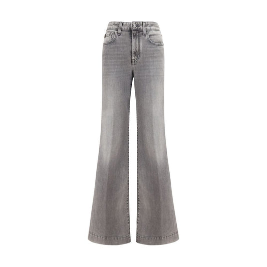 Jacob Cohen Gray Cotton Flared Jeans