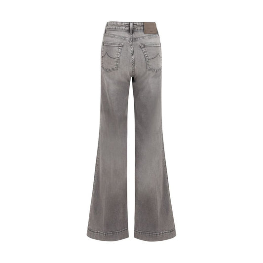Jacob Cohen Gray Cotton Flared Jeans