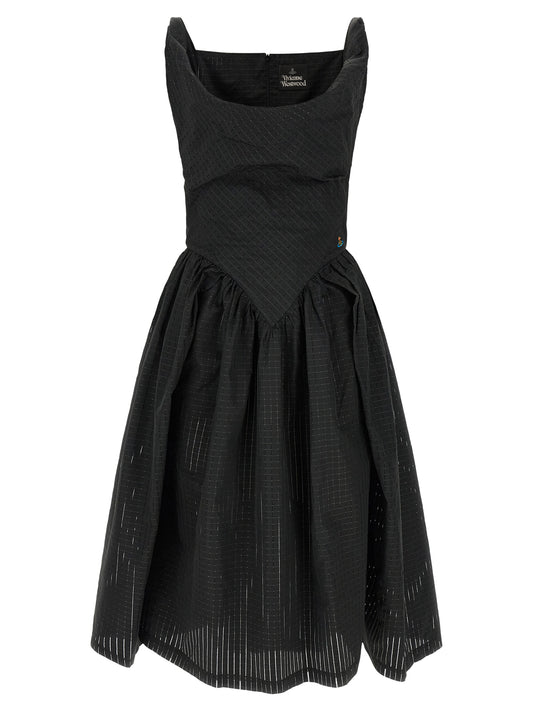 Vivienne Westwood Black Polyester Midi Dress