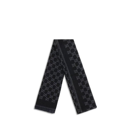 Gucci Black Wool Oves Aries Scarf
