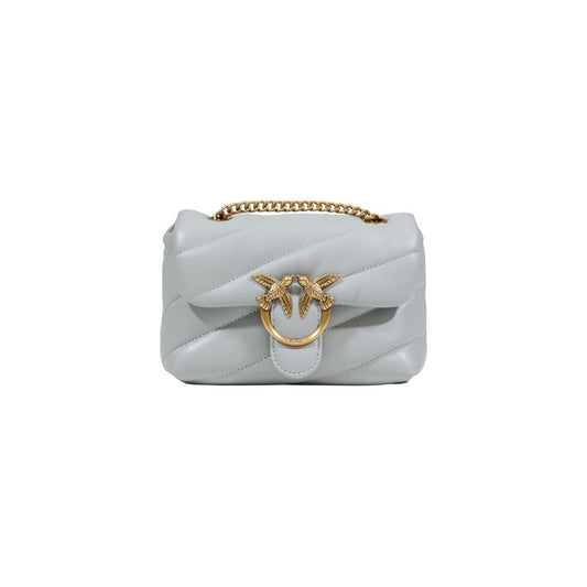 PINKO Gray Leather Handbag