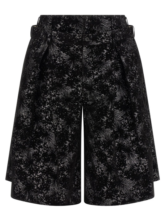 Comme Des Garçons Black Polyester Bermuda Shorts