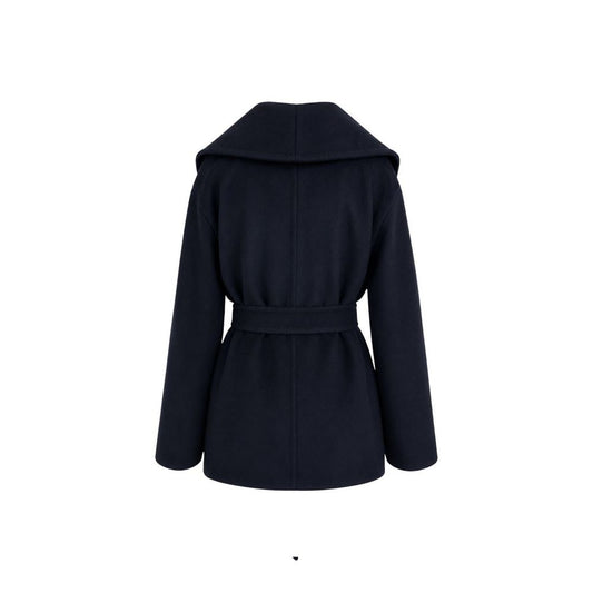 Max Mara Blue Virgin Wool Coat