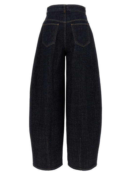 Jacquemus Blue Cotton High-Waisted Jean