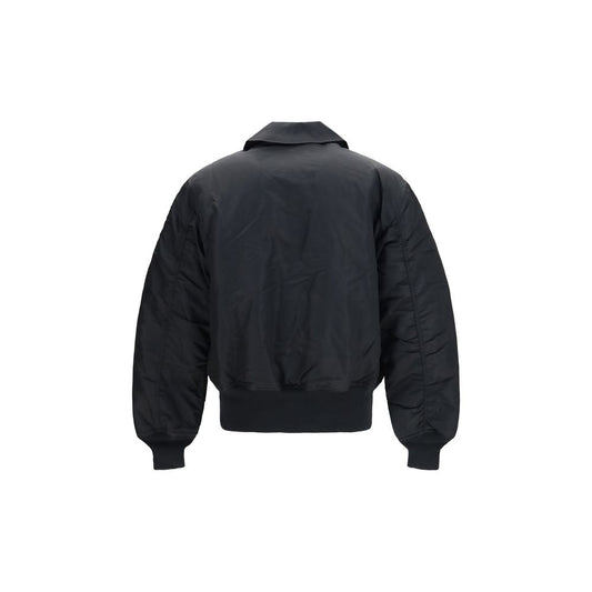 ALPHA INDUSTRIES Black Polyester Bomber