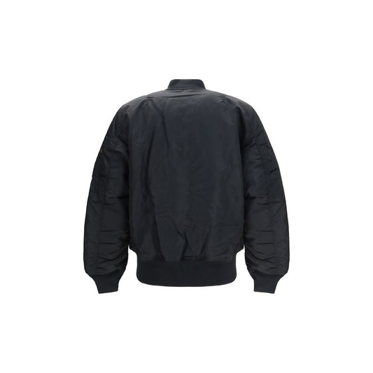 ALPHA INDUSTRIES Black Nylon Bomber