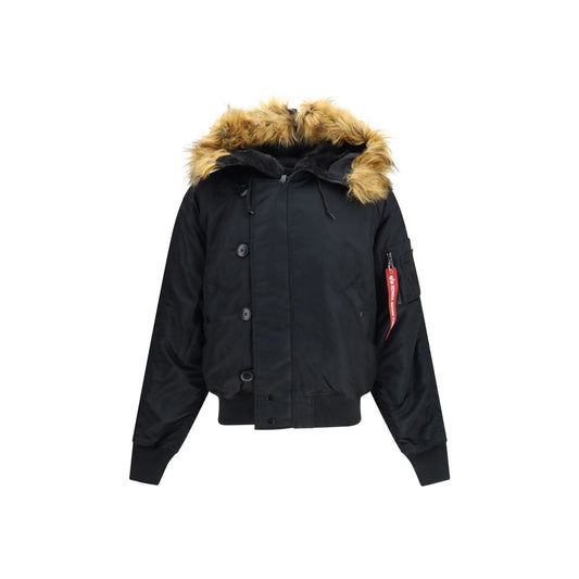 ALPHA INDUSTRIES Black Nylon Bomber