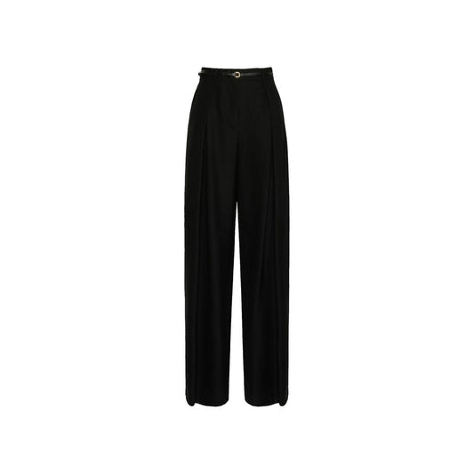 Max Mara Black Elastane Casual Pants