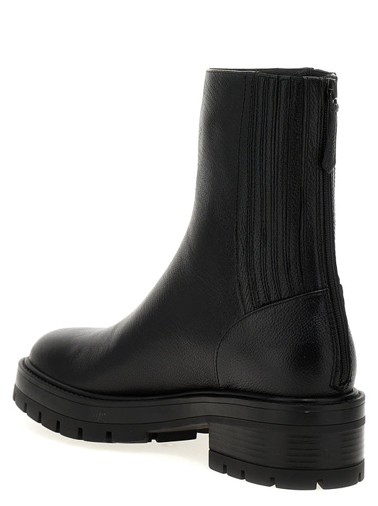 Aquazzura Black Calfskin Ankle Boots