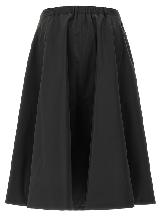 Moncler Black Polyester Midi Skirt