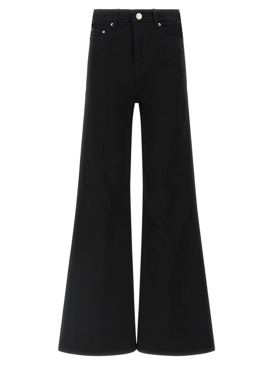 Ami Paris Black Cotton Flared Jeans