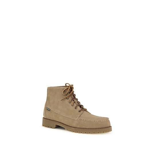 Sebago Beige Calf Leather Bos Taurus Lace-Up Boots