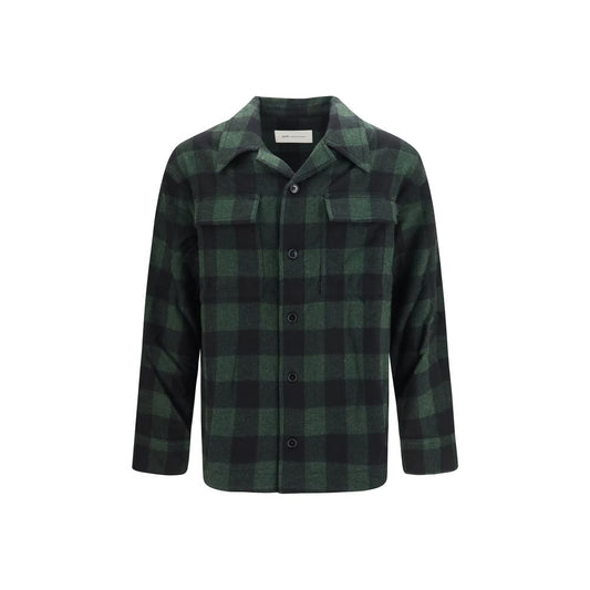 Ami Paris Bicolor Wool Oves Aries Pattern Shirt