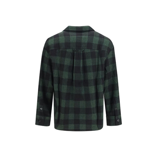 Ami Paris Bicolor Wool Oves Aries Pattern Shirt