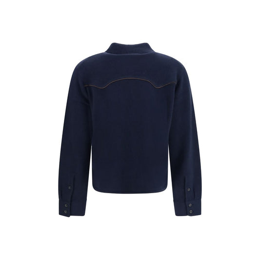 Guest in Residence Blue Cashmere Dress Shirt