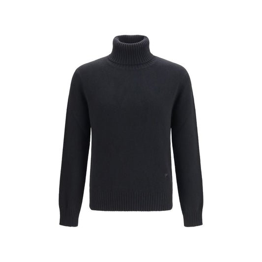 Ami Paris Black Wool Turtleneck