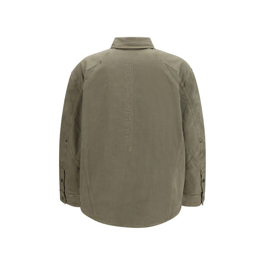 Off-White Bicolor Cotton Shell Jacket