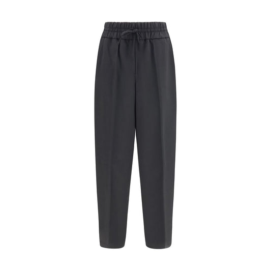 Ami Paris Black Wool Oves Aries Casual Pants