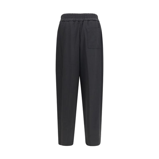 Ami Paris Black Wool Oves Aries Casual Pants