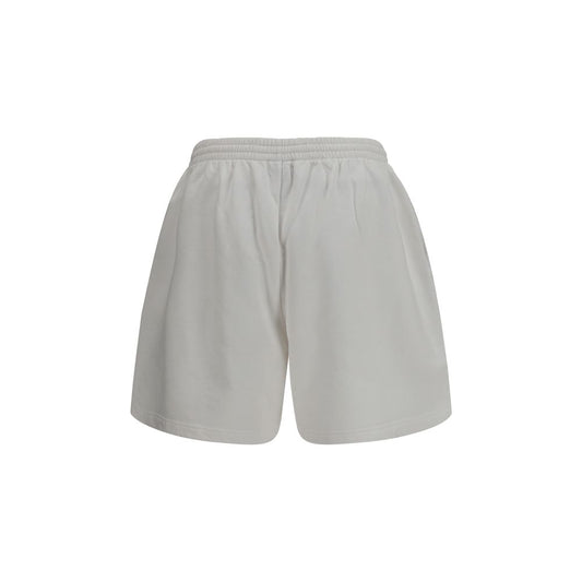 Balenciaga White Cotton Bermuda Shorts