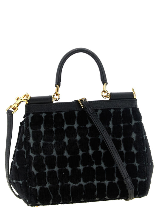 Dolce & Gabbana Black Cotton Handbag
