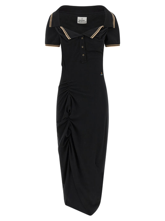 Vivienne Westwood Black Cotton Midi Dress