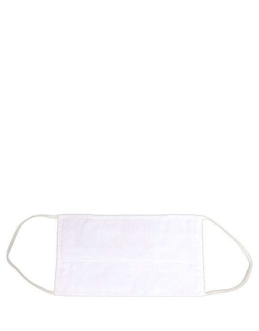 Dolce & Gabbana White 100% Cotton Pleated Elastic Ear Strap Face Mask