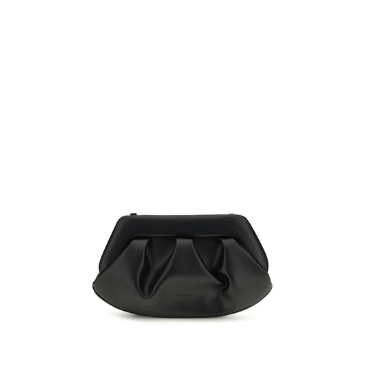 THEMOIRè Black Recycled Leather Shoulder Bag
