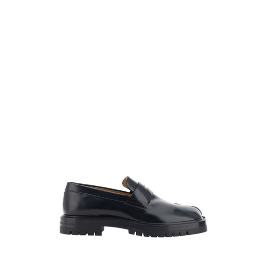 Maison Margiela Black Calf Leather Bos Taurus Slip-On Loafers