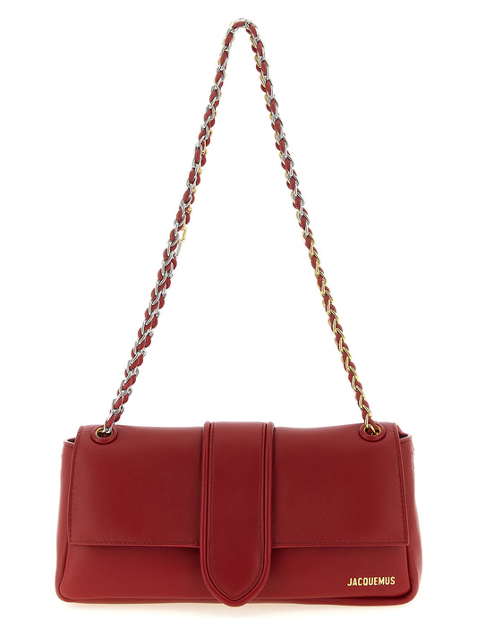 Jacquemus Red Lamb Leather Shoulder Bag