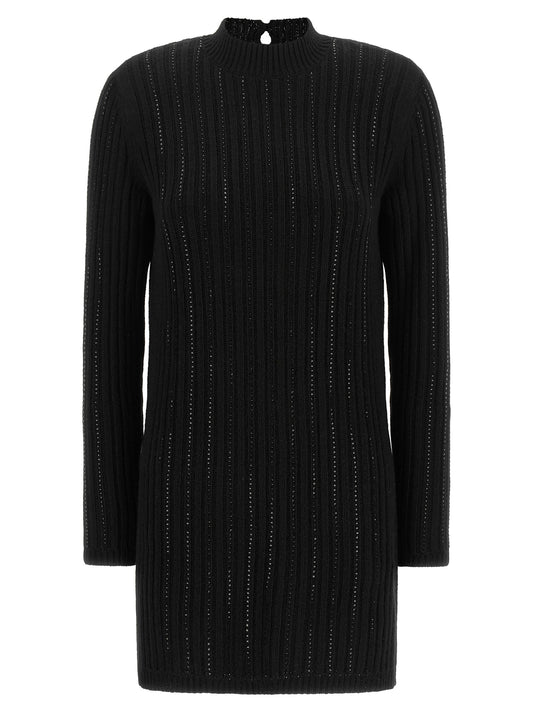 Twinset Black Viscose Short Dress