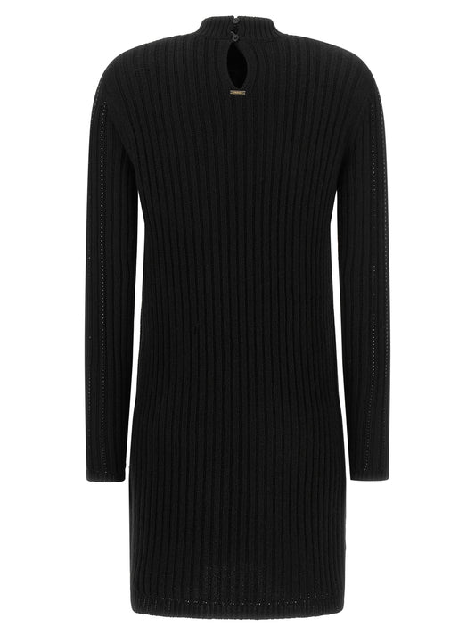 Twinset Black Viscose Short Dress