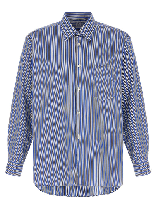 Comme Des Garçons Blue Cotton Blouse