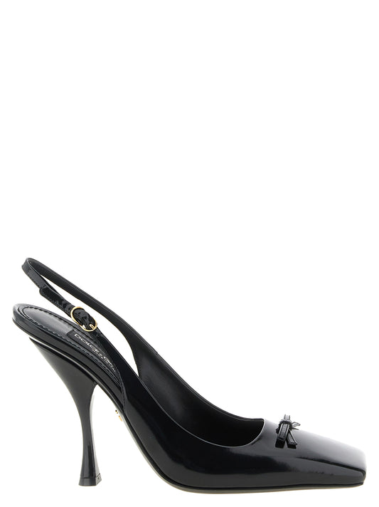 Dolce & Gabbana Black Calfskin High Heel Pumps