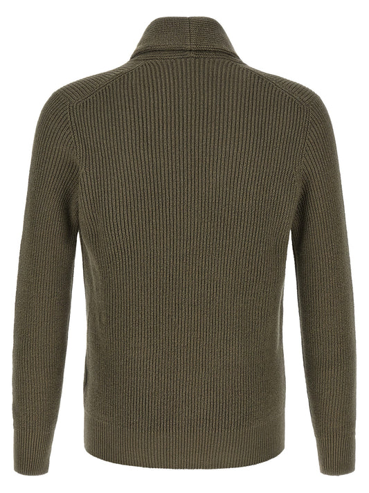 Brunello Cucinelli Bicolor Cotton Cardigan
