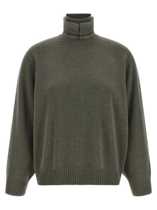 Brunello Cucinelli Bicolor Cashmere Cardigan