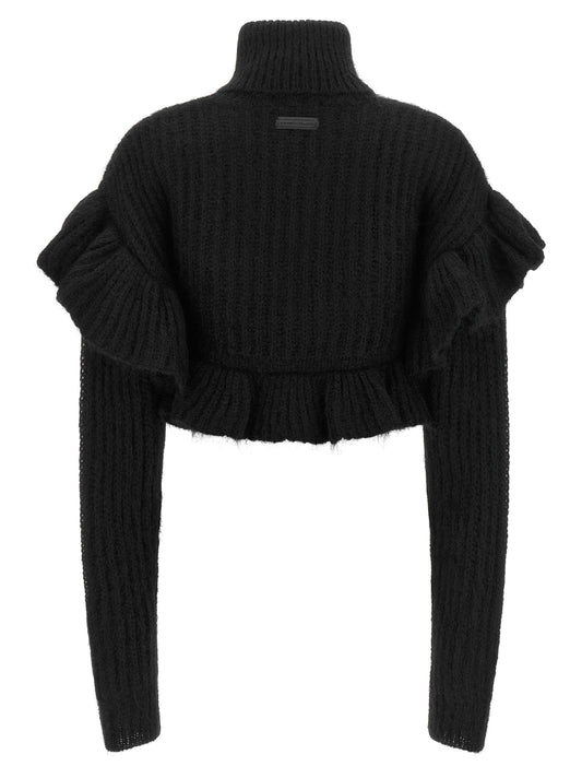 Elisabetta Franchi Black Mohair Cardigan