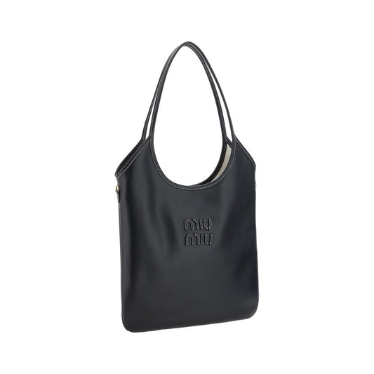 Miu Miu Black Calf Leather Bos Taurus Shoulder Bag