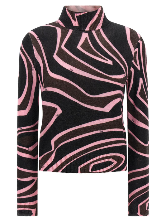 Emilio Pucci Multicolor Wool Cardigan