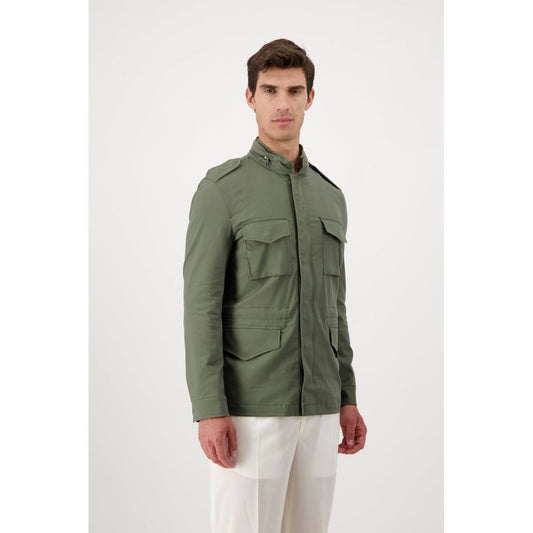 Autore Bicolor Cotton Full-Length Jacket
