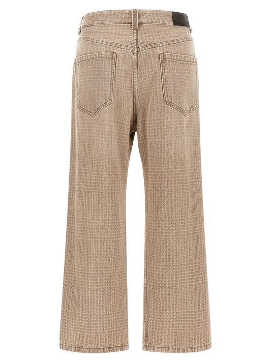 Brunello Cucinelli Beige Cotton Cropped Jeans
