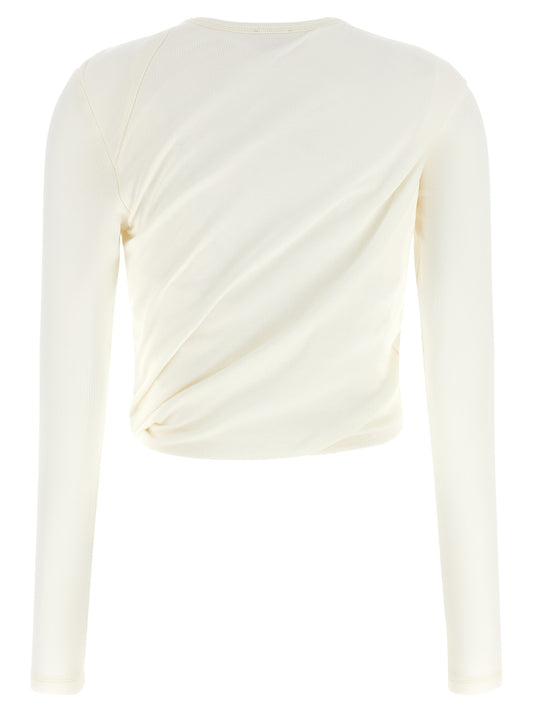 Diesel White Cotton Long Sleeve T-Shirt