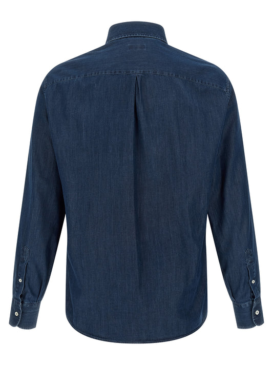 Brunello Cucinelli Blue Cotton Blouse