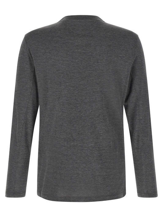 Brunello Cucinelli Gray Silk T-Shirt