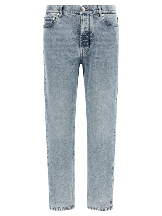 Brunello Cucinelli Blue Cotton High-Waisted Jean