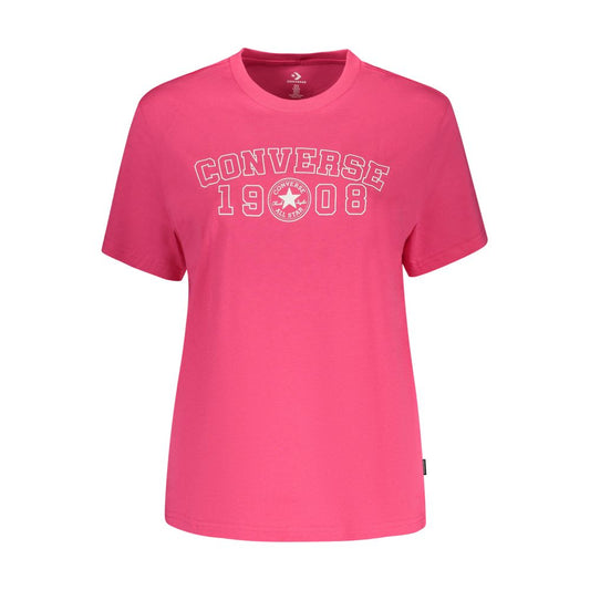 Converse Pink Cotton Women's T-Shirt