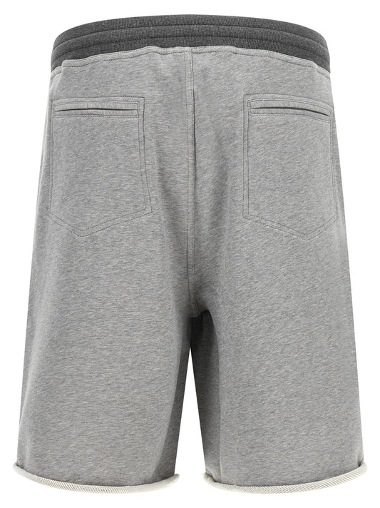 Brunello Cucinelli Gray Cotton Bermuda Shorts